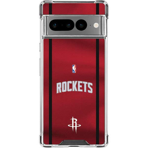 NBA Houston Rockets Jersey Google Pixel 7 Pro Clear Case